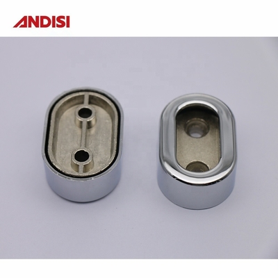 Porteur de soutient de tuyau de garde-robe à épaisseur de pin en alliage de zinc pour 30x15 mm