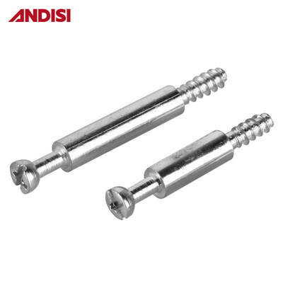 Meubles connecteur Boulons mini fixés vis Dowel 33/36/46mm acier zincé M4 Hardware moderne